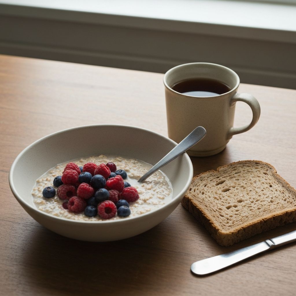 Simple breakfast table